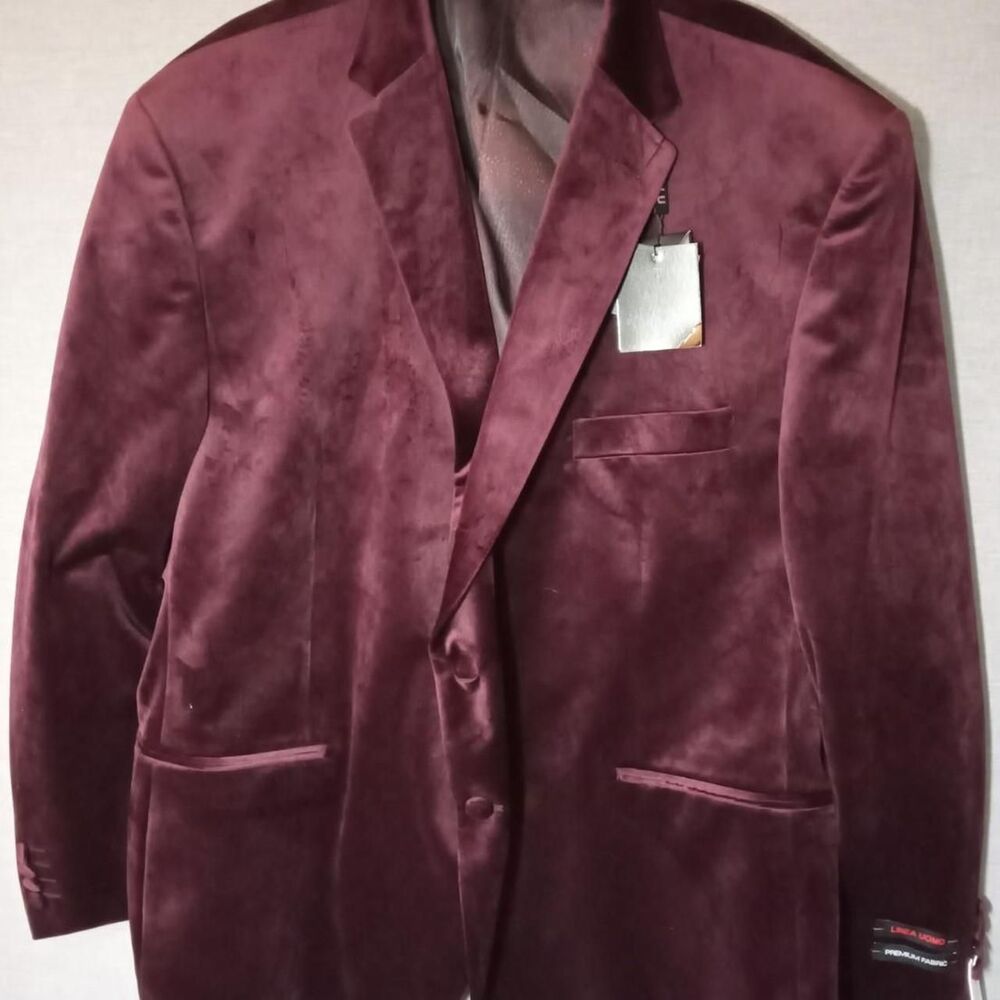 Tomo-clothing Men's Burgundy and Red Jacket